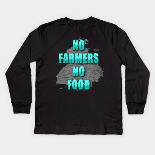 No Farmers No Food Kids Long Sleeve T-Shirt